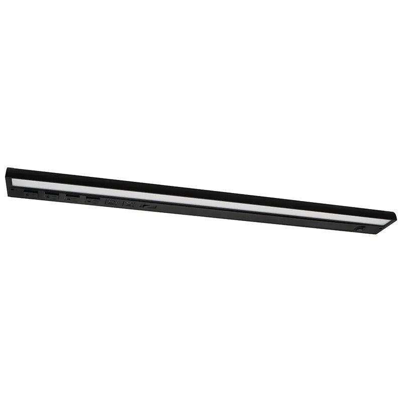 Westgate 32 Inch 16 Watt LED Undercabinet With Receptacles and USB Port Light Fixture 2700/3000/3500/4000/5000K Black