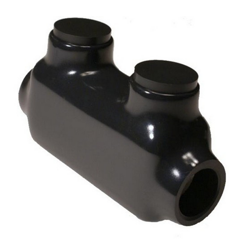 Morris Products 1/0-14 Black Insulated In-Line Splice Power Connector   