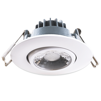 Green Creative 1 Inch miniFIT LED Gimbal Downlight 120V Line Voltage Dimming White Trim   