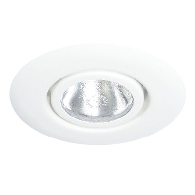 Juno 4 Inch Adjustable Flush Gimbal Ring Trim White  