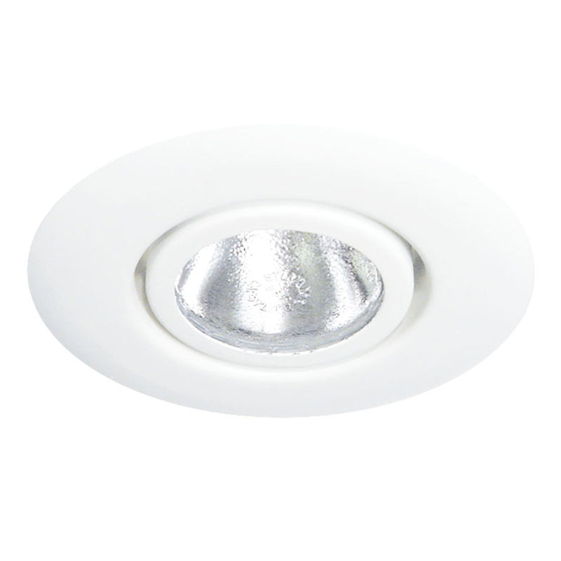 Juno 4 Inch Adjustable Flush Gimbal Ring Trim White  