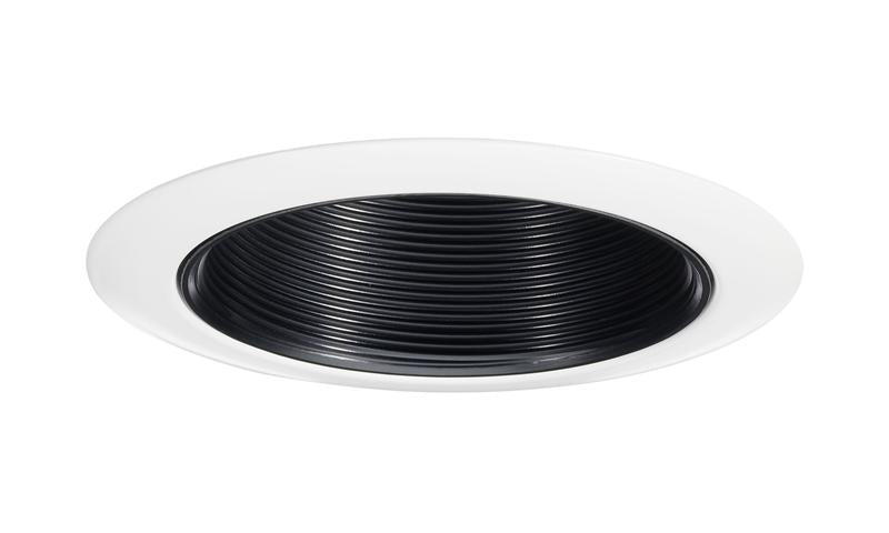 Juno 4 Inch Black Baffle Recessed Lighting Trim White  