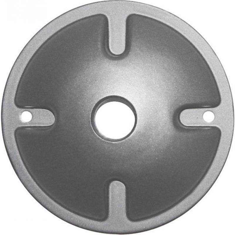 Satco 1 Light Die Cast Mounting Plate For Use With Satco Landscape Floods Light Gray  