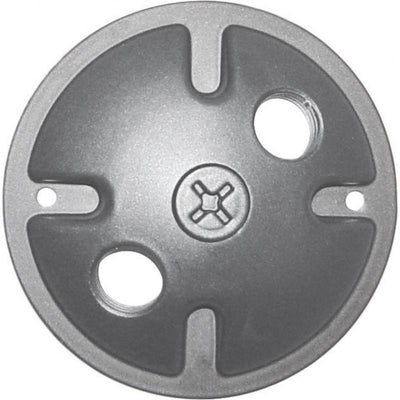Satco 2 Light Die Cast Mounting Plate For Use With Satco Landscape Floods Light Gray  