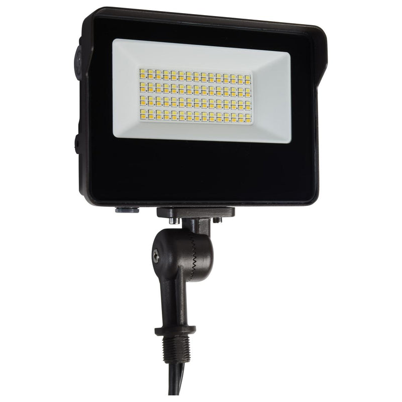 Satco 15/25/35 Watt LED Tempered Glass Selectable Flood Light 3000/4000/5000K Selectable Bronze 