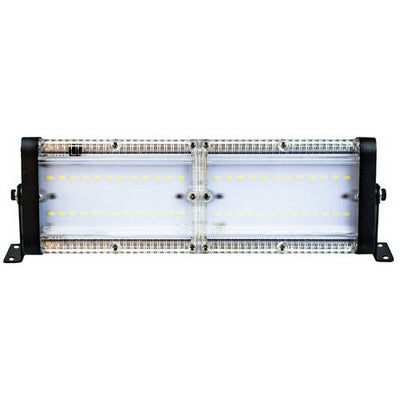 Morris Products 60 Watt LED Solar Flood Light Fixture 4000K 4000K Cool White Black 