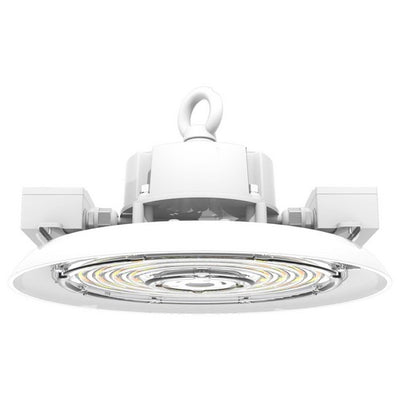 Morris Products 160/200/240W Wattage and Color Selectable 120-277V LED UFO High Bay White Finish 3000/4000/5000K Selectable White 