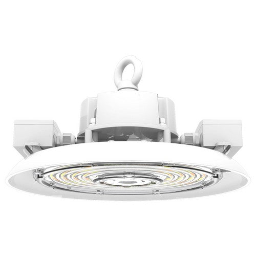 Morris Products 160/200/240W Wattage and Color Selectable 120-277V LED UFO High Bay White Finish 3000/4000/5000K Selectable White 