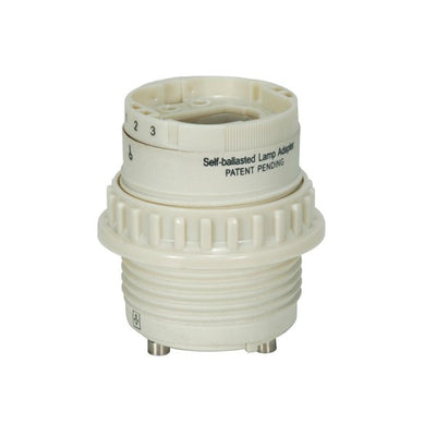 Satco 13 Watt GU24 to 4 Pin PL Phenolic W/Uno Ring 277V 0.15A Self-Ballasted Socket Adapter   