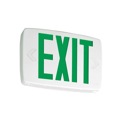 Lithonia Lighting LQM S W 3 Single Face Emergency Exit Sign Green  
