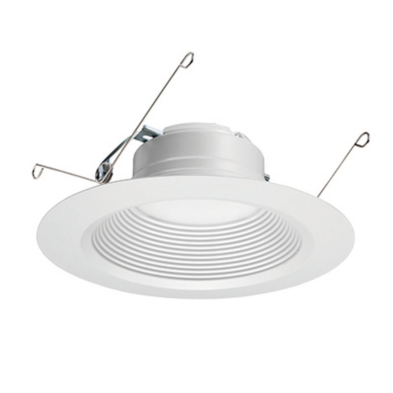 Lithonia Lighting 5 Inch to 6 Inch 10 Watt 750 Lumen 90 CRI LED Recessed Downlight Retrofit 2700K - E26 Adapter Included 2700K Warm White White 