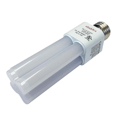 Aleddra 6 Watt 790 Lumen 120-277V E26 Medium Base Ballast ByPass LED PL Retrofit Light Bulb 3000K Warm White  