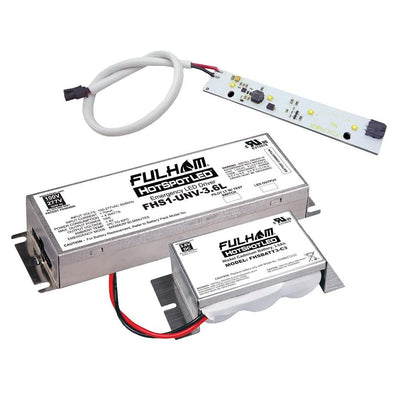 Fulham 3 Watt 450 Lumen 120-277V Linear LED Emergency Backup Lighting Kit 145 Minutes  