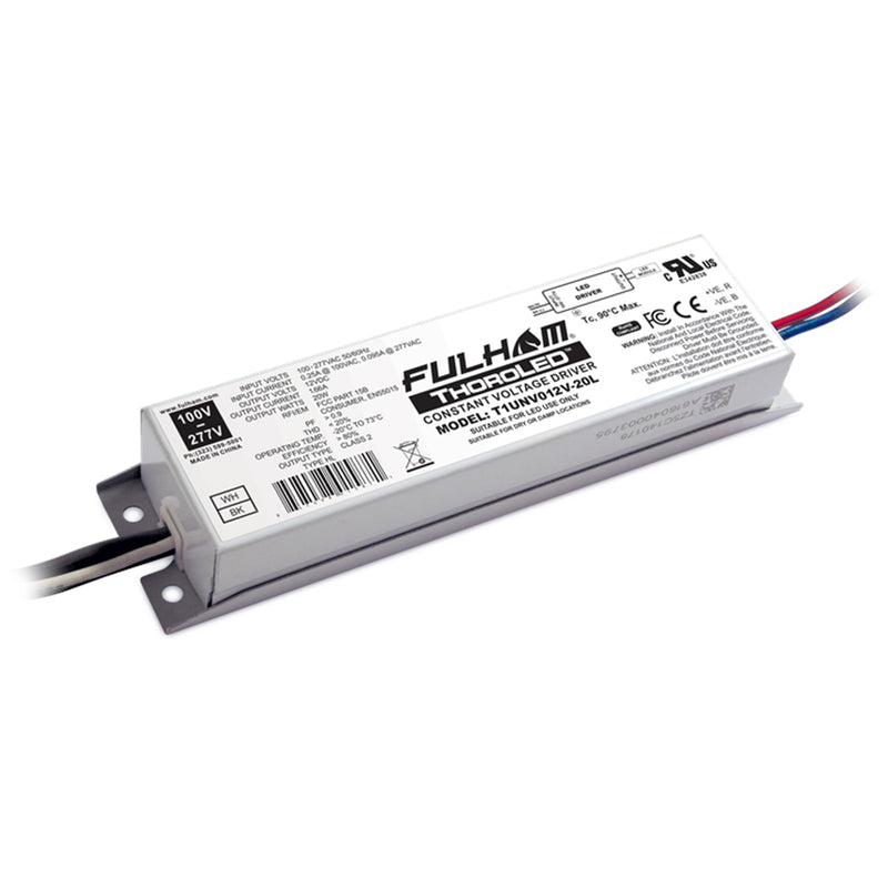 Fulham T1M1UNV012V-20L 20 Watt LED 1660mA Constant Voltage Driver   