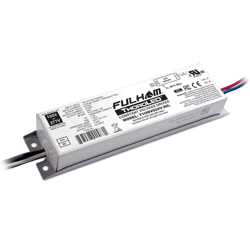 Fulham T1M1UNV024V-20L 20 Watt LED 833mA Constant Voltage Driver   