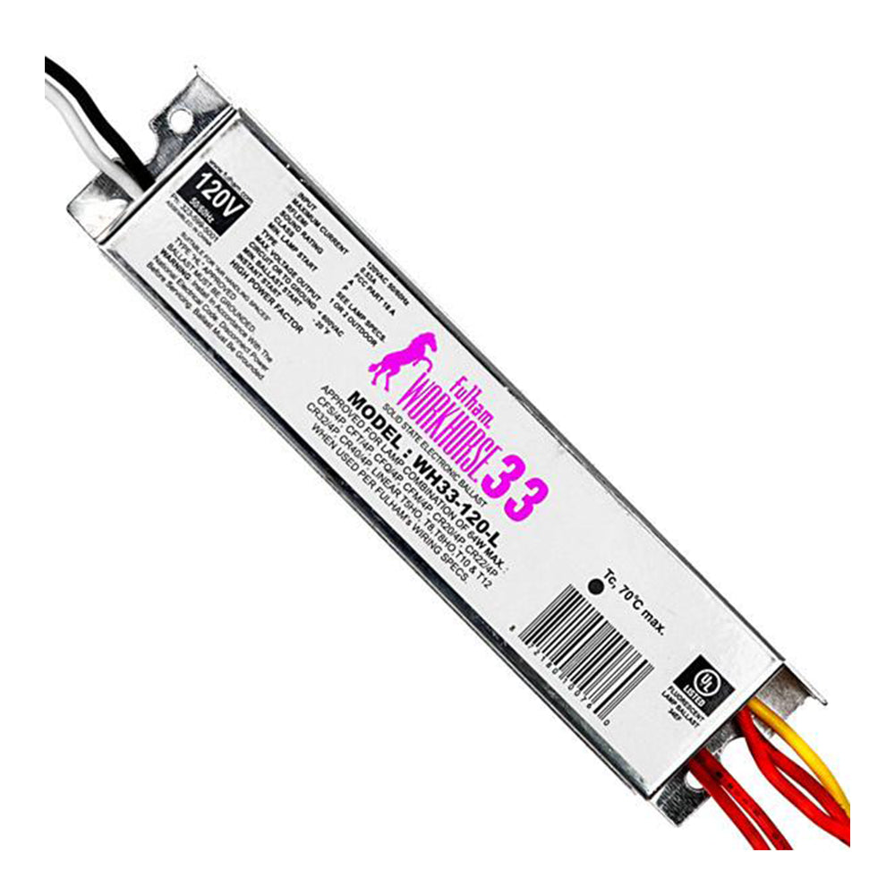 WorkHorse 33 WH33120L 120VAC 50/60Hz Electronic Fluorescent Ballast