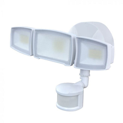 Good Earth Lighting 34 Watt Three Head LED Security Light with Motion Sensor 5000K Daylight White 