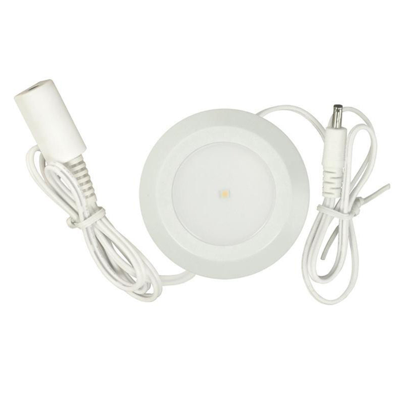 Good Earth Lighting 1 Piece Plug In Under Cabinet LED White Puck Light 3000K Warm White White 