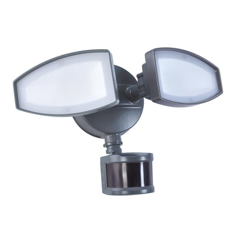 Good Earth Lighting 22 Watt 2 Head LED PIR Motion Sensor Security Light 5000K Daylight Bronze 