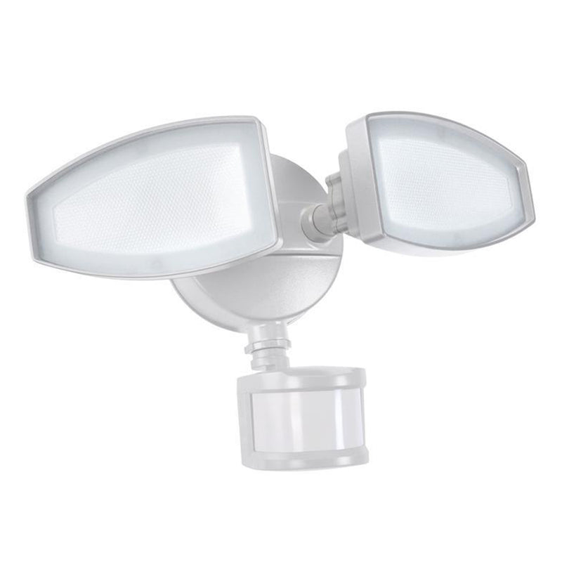 Good Earth Lighting 22 Watt 2 Head LED PIR Motion Sensor Security Light 5000K Daylight White 
