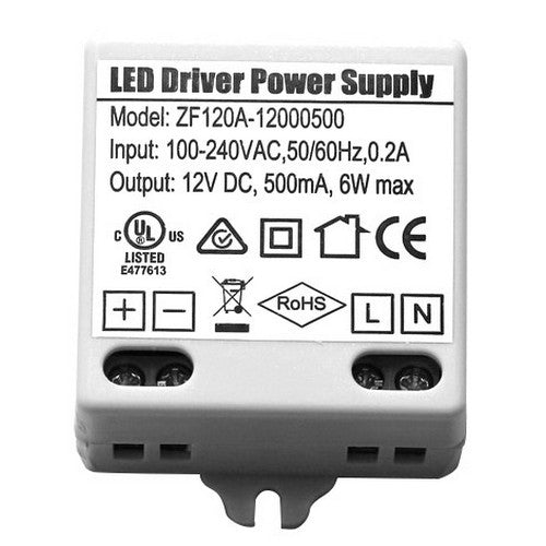 Morris Products 6 Watt LED 12V Linkable Magnetic Base Under Cabinet Hard Wire Power Supply   