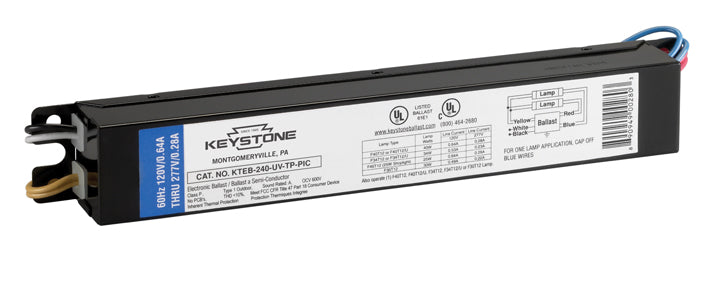 Keystone Technologies KTEB-240-UV-TP-PIC 120-277 Volt T12 Electronic Fluorescent Ballast   