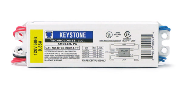 Keystone Technologies KTEB-2C72-1-TP 120 Volt T8 Electronic Ballast   