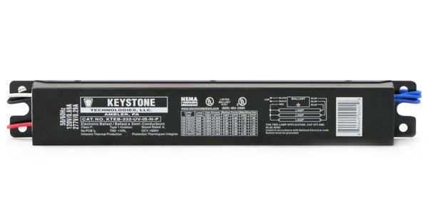 Keystone Technologies KTEB-232-UV-IS-N-P 120-277 Volt T8 Electronic Ballast   