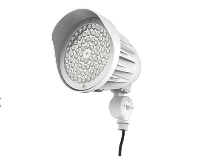 Keystone Technologies 15/20/25 Watt LED Bullet Flood Light with Photocell 3000/4000/5000K Selectable White 