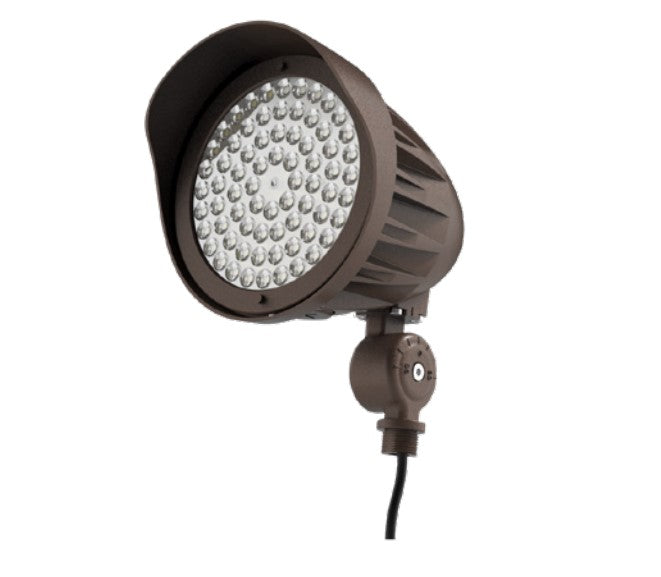 Keystone Technologies 15/20/25 Watt LED Bullet Flood Light with Photocell 3000/4000/5000K Selectable Bronze 