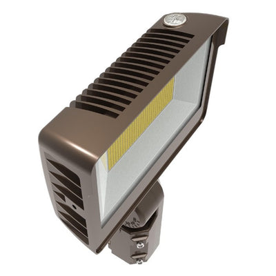 Keystone Technologies 100 Watt Color Selectable 120-277V General Purpose LED Bronze Flood Light 3000/4000/5000K   