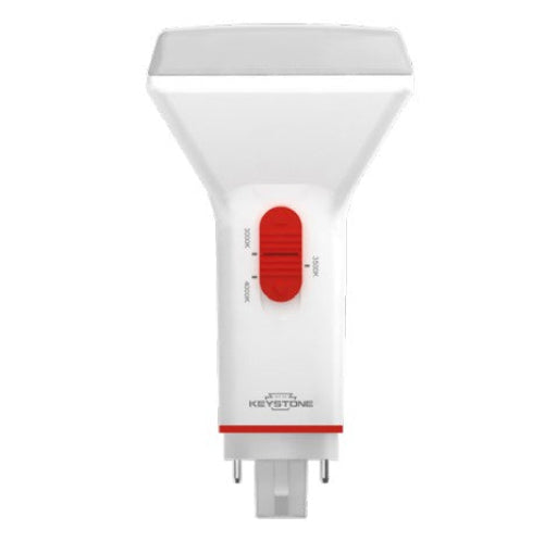 8.5 Watt 2-Pin Compact Color Selectable LED Vertical PL Lamp 2700/4000 ...