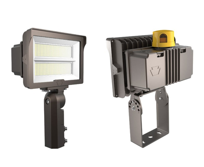 Keystone Technologies 210/290 Watt LED 277-480V High Power Flood Light 3000/4000/5000K Selectable Bronze 