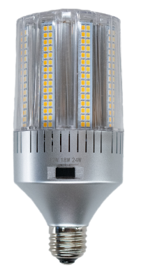 Light Efficient Design 12/18/24 Watt Color Selectable LED Bollard Retrofit with E26 Medium Base 120-277V 3000/4000/5000K Selectable  