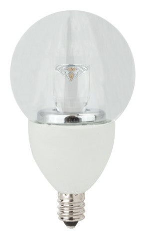 TCP 4 Watt Dimmable LED G16 Globe Bulb E12 Candelabra Base 2700K Warm White  