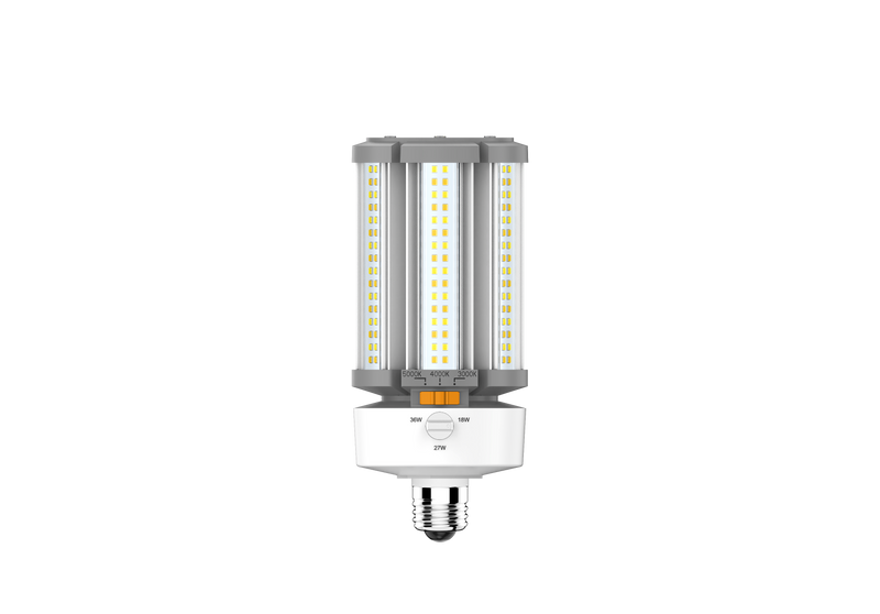 EiKO 18/27/36 Watt LED Wattage and Color Selectable HID Corn Cob E26 Base 30/40/50K Selectable  