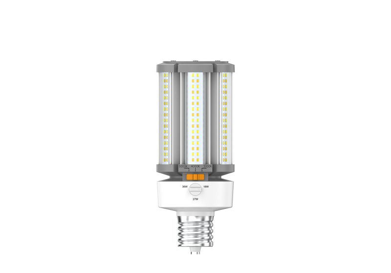 EiKO 18/27/36 Watt LED Wattage and Color Selectable HID Corn Cob EX39 Base 3000/4000/5000K Selectable  