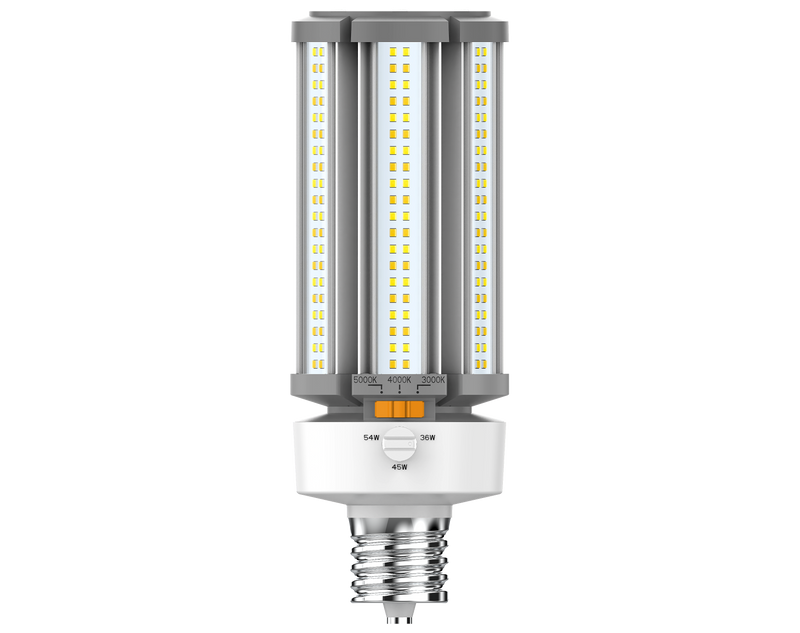 EiKO 36/45/54 Watt LED Wattage and Color Selectable HID Corn Cob EX39 Base 3000/4000/5000K Selectable  