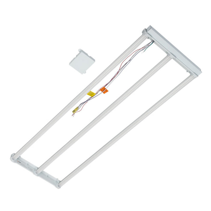 LiteTronics 2x4 3 Light Adjustable Wattage DLC Premium LED Magnetic Fluorescent Lay-In Troffer Light Retrofit 3500K Bright White  