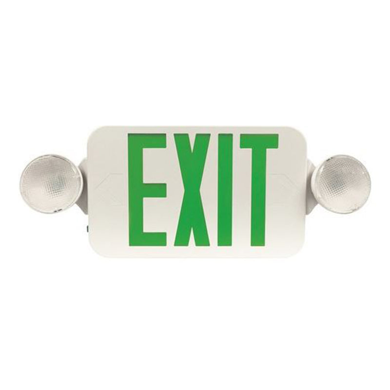 Morris Products Emergency High Output LED Exit Combo Battery Backup Sign Green  
