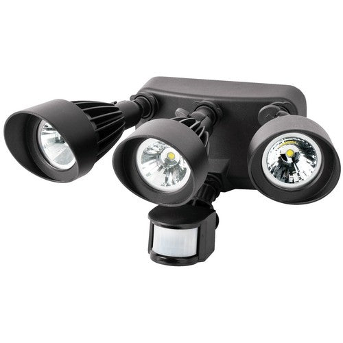 Morris Products 36 Watt Triple Head LED Motion Activated Security Light 3000K Bronze  