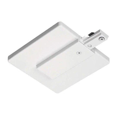Juno Trac-Lites LED R21 End Feed Connector For Track Lighting White  