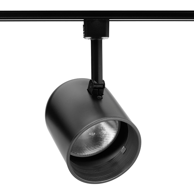 Juno Trac-Lites Round Back Cylinder Series BR30/PAR30L LED Track Light Head Black  