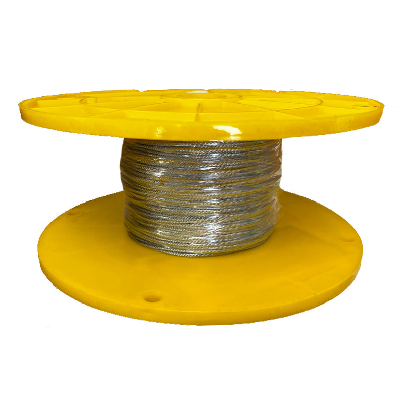 Duro Dyne Dyna-Tite WC4 (Rize RWC4) 500 Foot Reel of 1/8 Inch Galvanized Steel Wire Rope Cable 500 Foot  