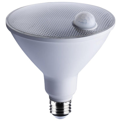 Satco 14 Watt LED PIR Motion Sensor PAR38 Light Bulb 3000K Warm White  