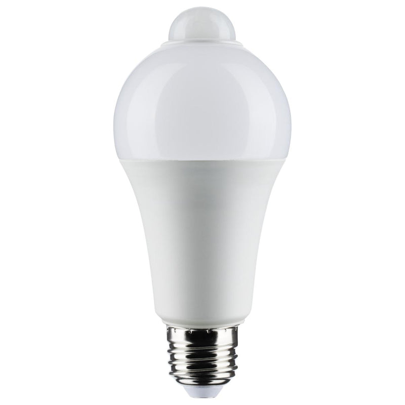 Satco 12 Watt LED PIR Motion Sensor A19 Light Bulb 3000K Warm White  