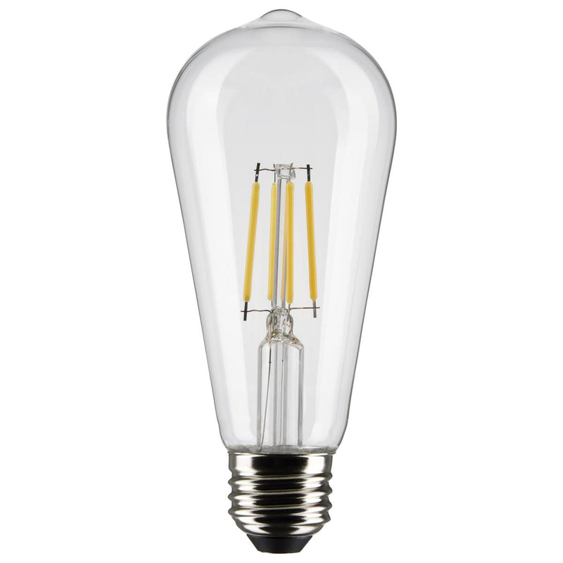 Satco 5 Watt LED Clear Dimmable ST19 Filament Light Bulb 2700K Warm White  