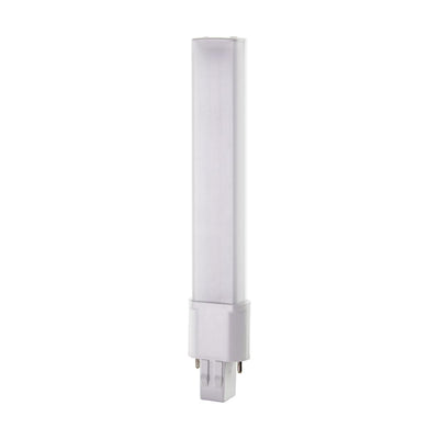 Satco 6 Watt Ballast Bypass LED CFL Replacement PL Light Bulb 2 Pin GX23 Base 2700K Warm White  