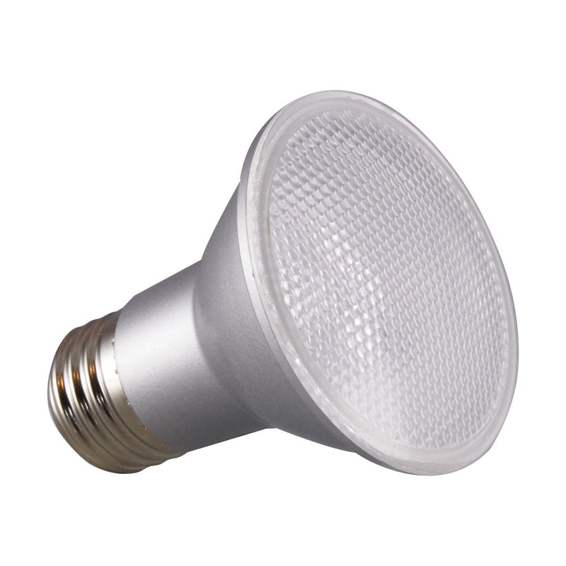 Satco 7 Watt 520 Lumen 25 Degree Beam Dimmable LED PAR20 Narrow Flood Light Bulb 90 CRI 120V 2700K Warm White  