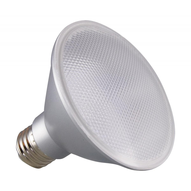 Satco 13 Watt 1000 Lumen 40 Degree Beam Dimmable LED PAR30 Short Neck Flood Light Bulb 90 CRI 120V 2700K Warm White  